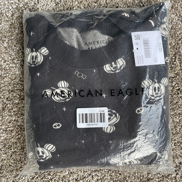 AE American Eagle Mickey Mouse Halloween Pumpkin Plush PJ Set - Picture 2 of 2